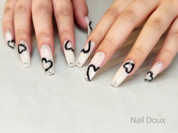 ネイル ドゥ 岡山駅前店(Nail Doux)/ぷっくりハートネイル