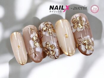 ネイリックス アヴェニール(NAILX avenir)/オトナベージュフラワー