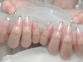 定番人気ネイルガラスフレンチ