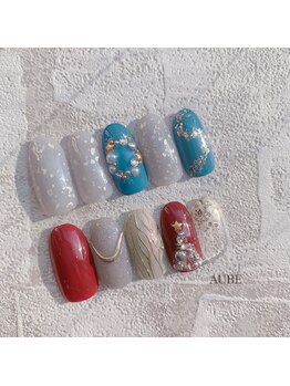 オーブ(AUBE)/冬ネイル クリスマスネイル