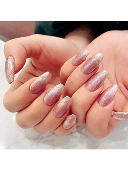 ハーティーネイル hearty nail 溝の口店/マグネットネイル×ミラー
