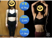 エムビーエルフィットネス 本陣亀島店(MBL.fitness)/お客様の変化【２０代女性】