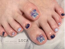 ネイルアトリエルカ(nail atelier LUCA)/W-373 大人可愛い紫陽花ネイル