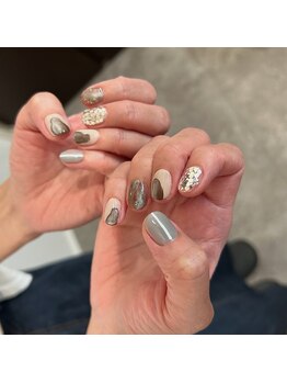 プライベートネイルサロン(private nail salon)/ブラウン×ニュアンス