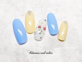 花柄シールネイル