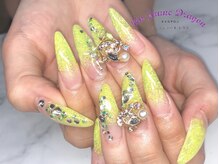 アン ジョーヌドラゴ/【ロングネイル】ラメグラ