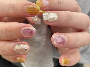 アイネイルズ 天神今泉店(I-nails)/【misato.n】落書きニュアンス