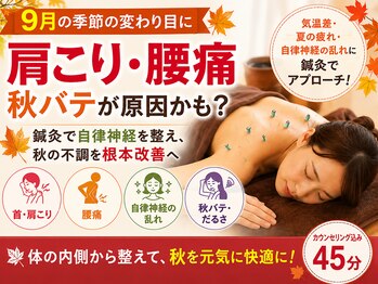 エル鍼灸整骨院の写真/夏バテ・秋バテ・季節の変わり目

