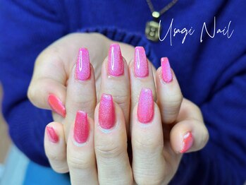 ウサギネイル 新大久保店(usagi nail)/マグネットフレンチ秋可愛い