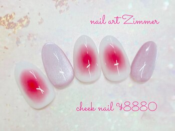 ネイルアート ジマー/大好きcheek nailコース¥8880