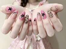 アイゴネイル 錦糸町(Aigoネイル)の雰囲気(大人可愛いピンク×ヒョウ柄)