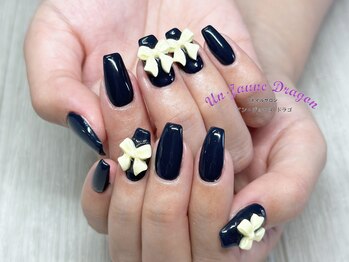 アン ジョーヌドラゴ/【自爪ネイル】リボンネイル