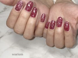 赤のフラッシュネイル☆