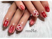ミスリ(msRe.)/ハート&チェックネイル
