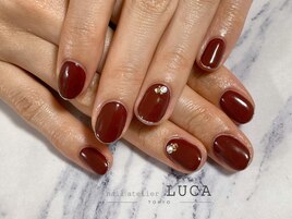 W-372 ボルドービジューネイル