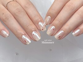 バレンタインネイル