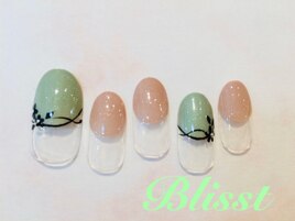 フレンチお花ラインアート