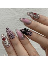 ライフ セカンド(LIFE2nd)/埋めつくしネイル×ゼブラ