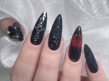 ネイルズバー 新宿店(Nails Bar)/ブラックレッドゴシックネイル