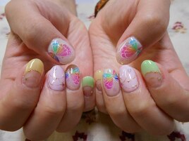 蝶々ネイル