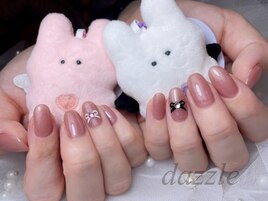 シンプルリボンネイル