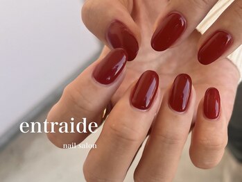 アントレッド(entraide)/one colorネイル