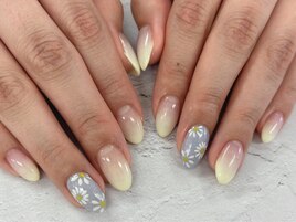 【森】夏色 お花ネイル