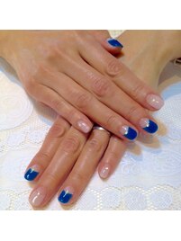 ブルーフレンチネイル
