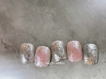 エンジェルガーデンネイル 池袋店(Angelgarden nail)/春ピンクのニュアンスネイル