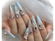 ビジュティエール(Bijoutier)/水色ネイル
