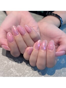 リッシュ(RICHE)/ピンク×オーロラネイル
