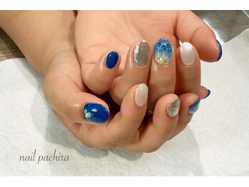 ネイルパキラ(nail pachira)/ドロップ夏ネイル