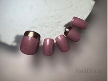 ネイル ドゥ 岡山駅前店(Nail Doux)/ストレートフレンチフットネイル