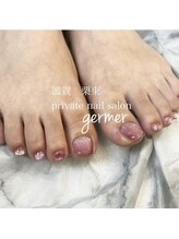 ジェルメ(germer)/ピンクのマグネットネイル♪