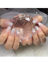 ネイルサロンEUB/ナチュラルブルーグラデーション