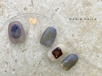 マリーネイルズ 大阪梅田店(MARIE NAILS)/新規様8000円0717dくすみカラー