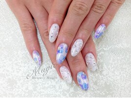 ブルーフラワーネイル
