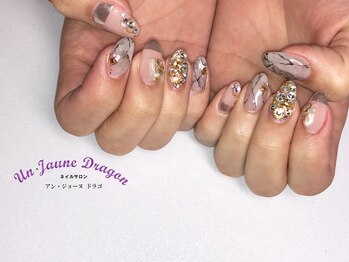 アン ジョーヌドラゴ/【自爪ネイル】大理石ネイル