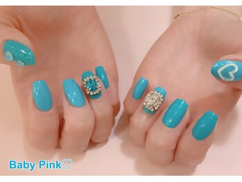ネイルサロン ベビーピンク(Nail salon BABY PINK)/summerビジュー★