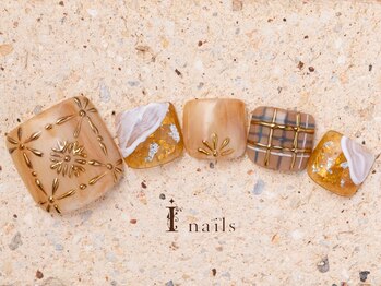 アイネイルズ 町田店(I nails)/フラワーチェックネイル10480円