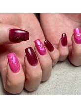 セクションプラス 吉祥寺(SECTION+)/オーロラ×ぷっくりネイル