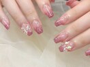 ラメグラネイル/リボンネイル