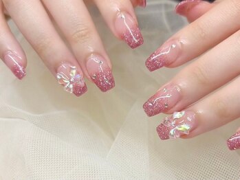 リベレ(LIBELLE)/ラメグラネイル/リボンネイル