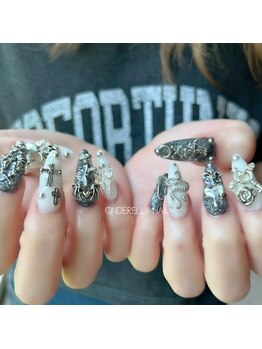 シンデレラネイル(CINDERELLA NAIL)/【スカルプ長さだしネイル】