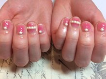 ネルフィーズ(NAILFY's)/クリアピンクでチークネイル