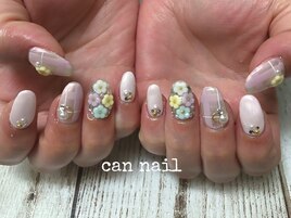 チェック&お花♪