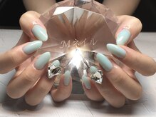 エムネイル(Ｍ)/_ワンカラーハートパーツ(^^)_