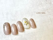 ルークネイル 恵比寿店(LUKE NAIL)/ドライフラワーミモザネイル 春