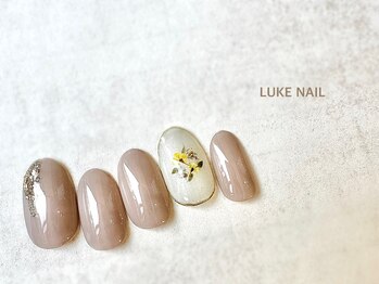 ルークネイル 恵比寿店(LUKE NAIL)/ドライフラワーミモザネイル 春