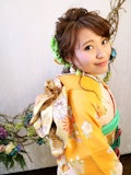 成人式や卒業式にもぴったり♡和服に似合う華やかなアップスタイル